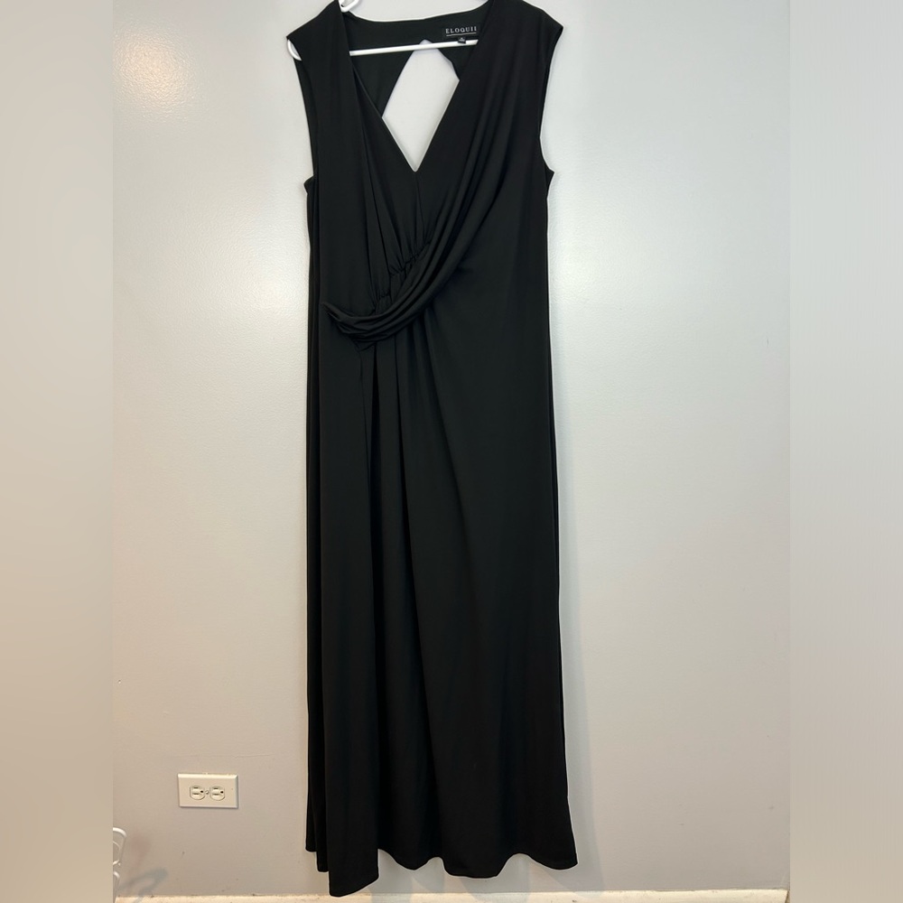 Eloquii Black Sleeveless Maxi Dress Size 16